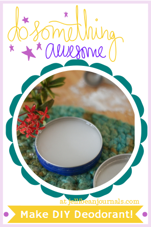 Natural Deodorant DIY- two ingredients to smelling shower-fresh all day long! #naturalliving #skincare | Jellibean Journals